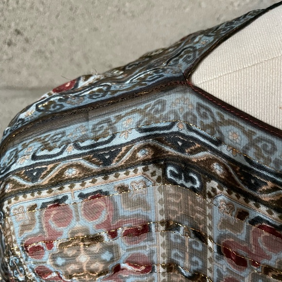 Vintage 70s The Silk Farm 100% Silk Semi Sheer Dress - Picture 8 of 9